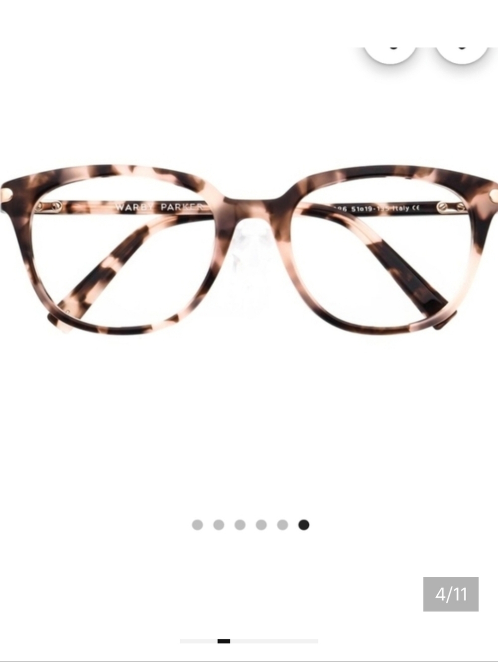 Warby Parker Eyeglass Frames Maeve 7286 Tortoise - Picture 3 of 10